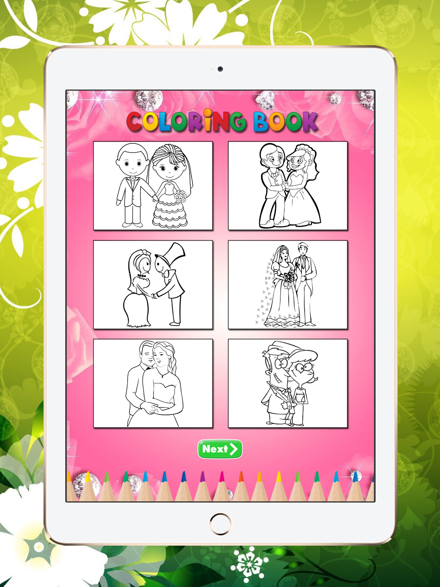 Wedding Coloring Book: Learn to color and draw wedding card, Free games for children screenshot 5