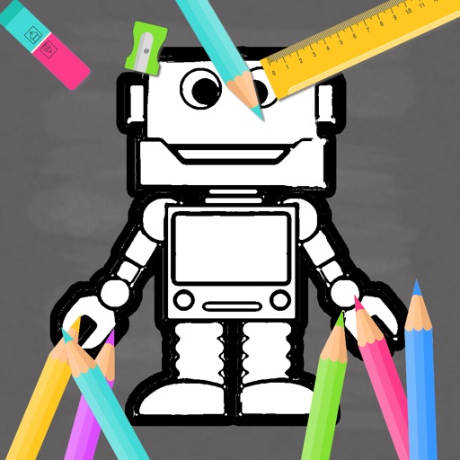 Robot Kids Coloring Book Game iOS App