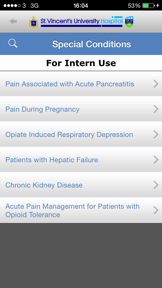AppEase - SVUH Pain Guidelines screenshot