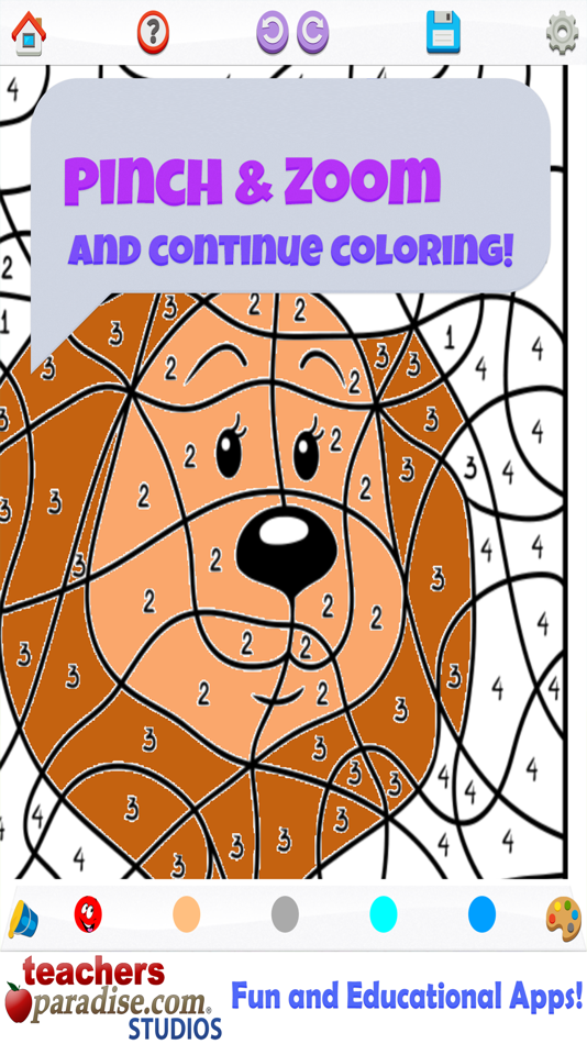 #4. Color By Number Coloring Games (iOS) 由: TeachersParadise.com