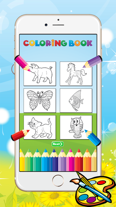 Animal Coloring Book - Drawing for kid free game, Paint and color games HD for good kid screenshot 5