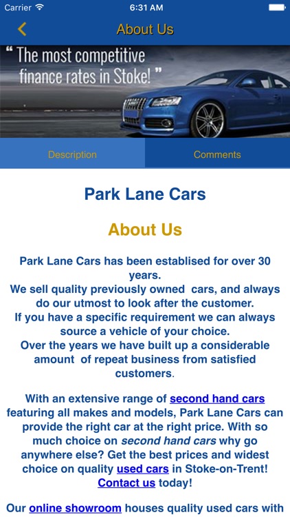 Park Lane Cars