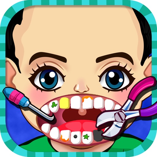 Celebrity Crazy Dentist Teeth Doctor Little Office & Shave Beard Hair Salon Free Kids Games Icon