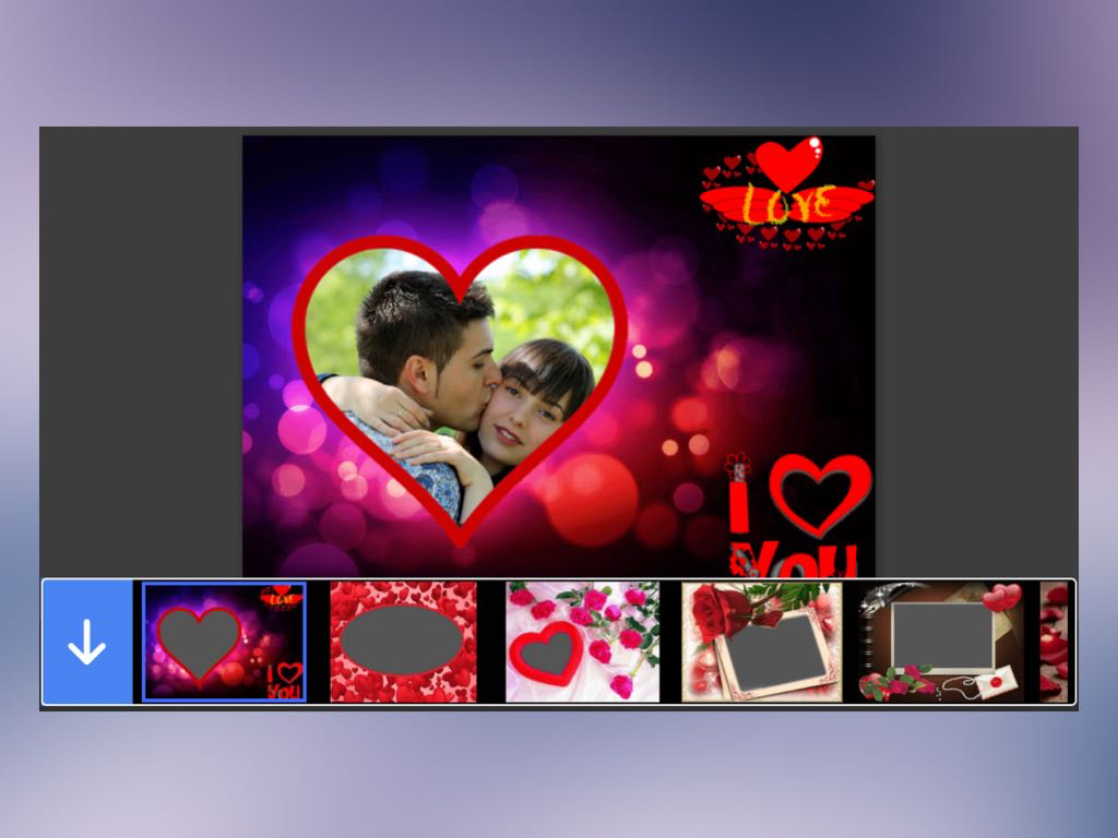 I Love You Photo Frame - Photo frame editor
