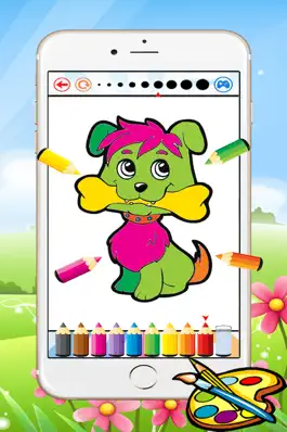 Game screenshot Собака и кошка Книжка-раскраска - All In 1 Рисунок краски и цвет игры для ребенка apk