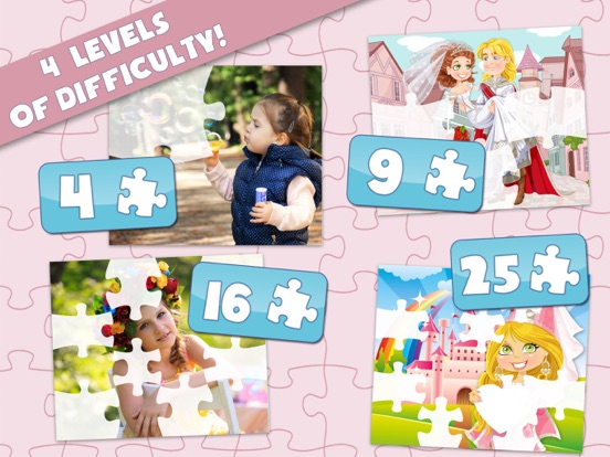 Screenshot #6 pour Princesse Faites glisser magique Puzzle & Photos - Princesses bloc coulissant Scie sauteuse Jeu