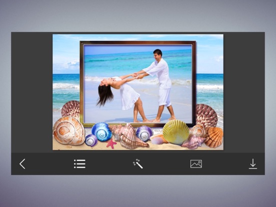 HoneyMoon Beach Photo Frames - Decorate your moments with elegant photo frames iPad screenshot 4 - Photo & Video app