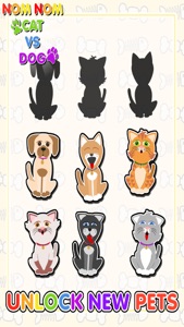 Nom Nom Cat Vs Dog - Feed The Hungry Pets! screenshot #2 for iPhone