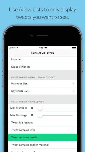 SeeNoEvil for Twitter screenshot 3