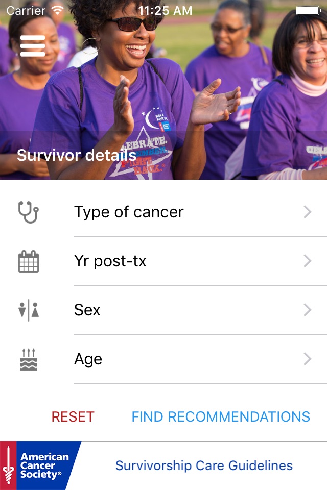 American Cancer Society Cancer Survivorship Care Guidelines screenshot 3