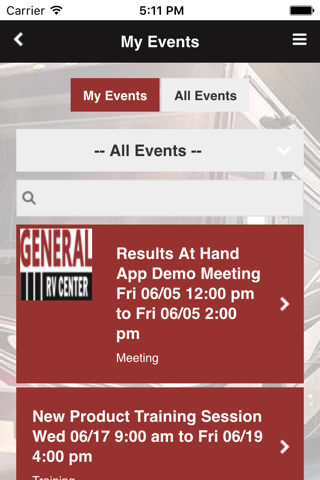 General RV App screenshot 2