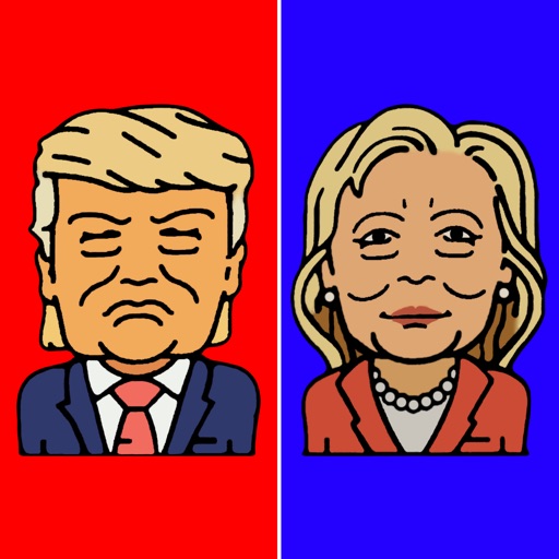 Trump vs Hillary - Presidential Race Icon