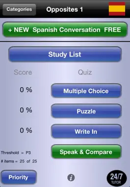 Game screenshot Spanish Vocabulary 24/7 Language Learning mod apk