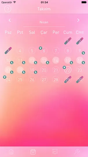 Woman App - Kadın Döngüsü Takvimi iPhone Ekran Görüntüsü 2