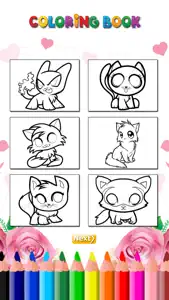 The Kitten Coloring Book HD: Learn to color and draw a kitten, Free games for children screenshot #2 for iPhone