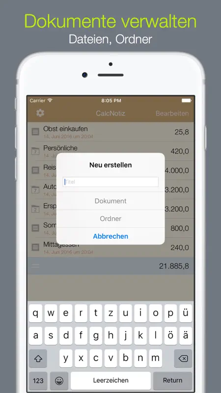 CalcNote = Rechner + Notiz screenshot 5 of 5