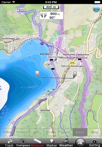 Ammersee  HD - GPS Navi Karte für bootfahren angeln und segeln screenshot 2