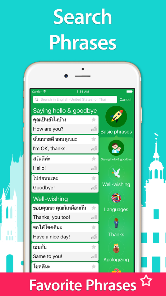 #5. 5000 Phrases - Learn Thai Language for Free (iOS) By: Andrian Andronic