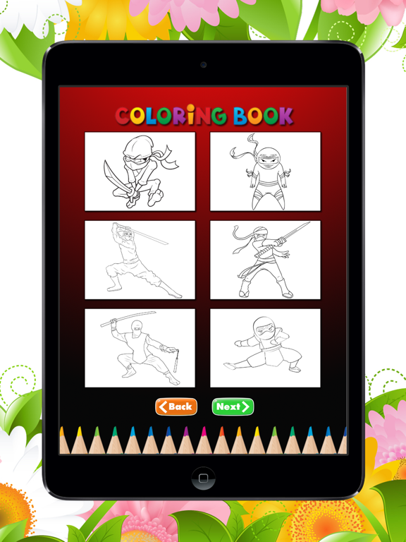 The Ninja Coloring Book: Learn to draw and color a ninja, weapon and more iPad screenshot