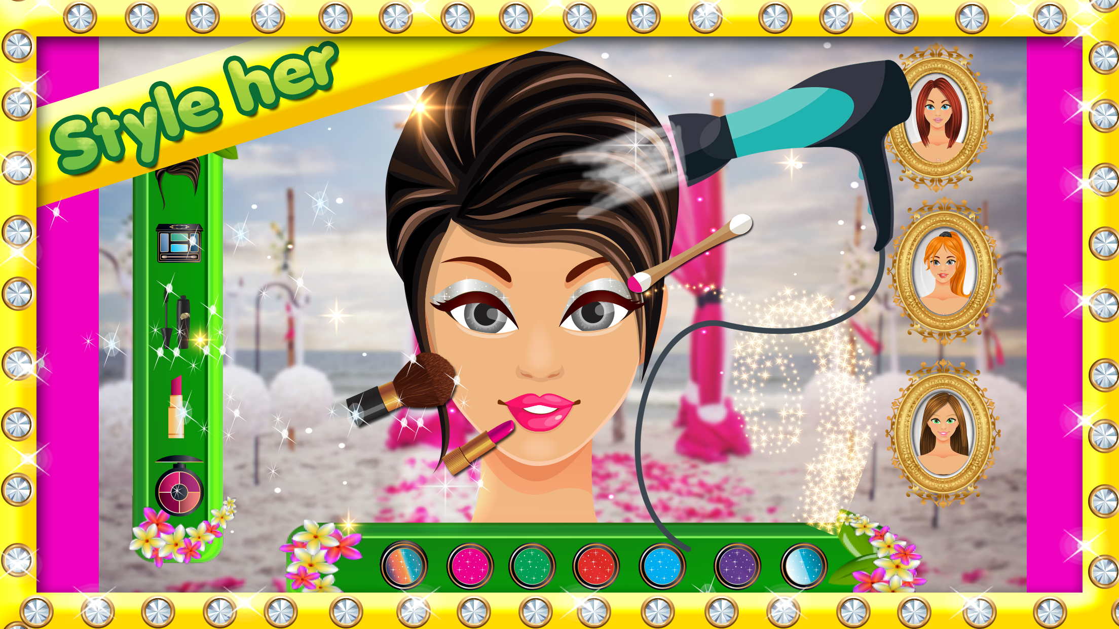 Wedding Salon Dress up-Free Fashion design game for girls,kids,brides,grooms & teens screenshot 3