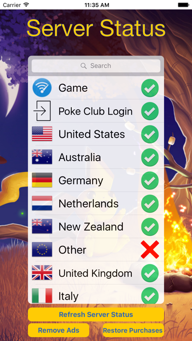 Screenshot #1 pour État Du Serveur Pour Pokémon GO