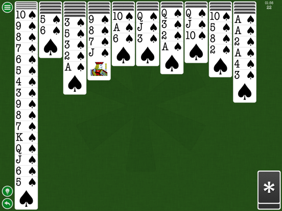 Screenshot #4 pour Spider Solitaire Classic Patience Game Free Edition by Kinetic Stars KS