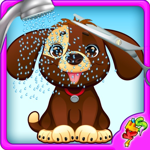 Pet Salon – Give bath, dress up & makeover to little puppy in this kids game icon