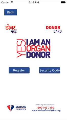 Game screenshot E-Donor Card App from Mohan Foundation apk