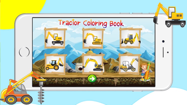 Construction Vehicles Coloring Book - Vehicles for toddlers and kids