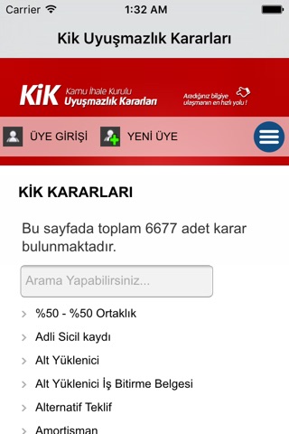 Kik Uyuşmazlık Kararları screenshot 2