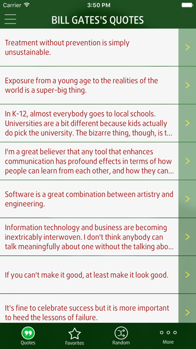 Screenshot #1 pour Quotes from Bill Gates