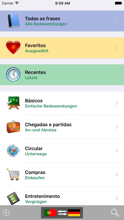 Portuguese / German Talking Phrasebook Translator Dictionary - Multiphrasebook screenshot-0