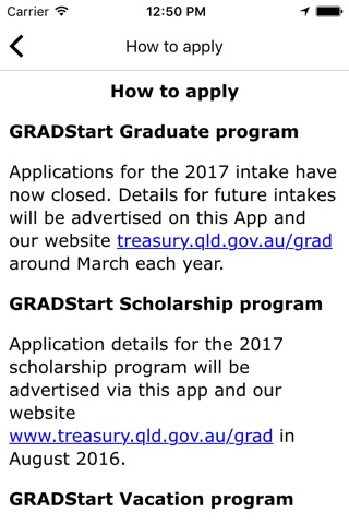 Queensland Treasury GRADStart screenshot 3