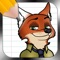 Incredibly amazing Zootopia in a drawing application