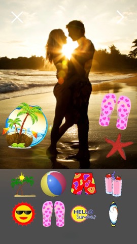 I love summer - stickers for photoのおすすめ画像3