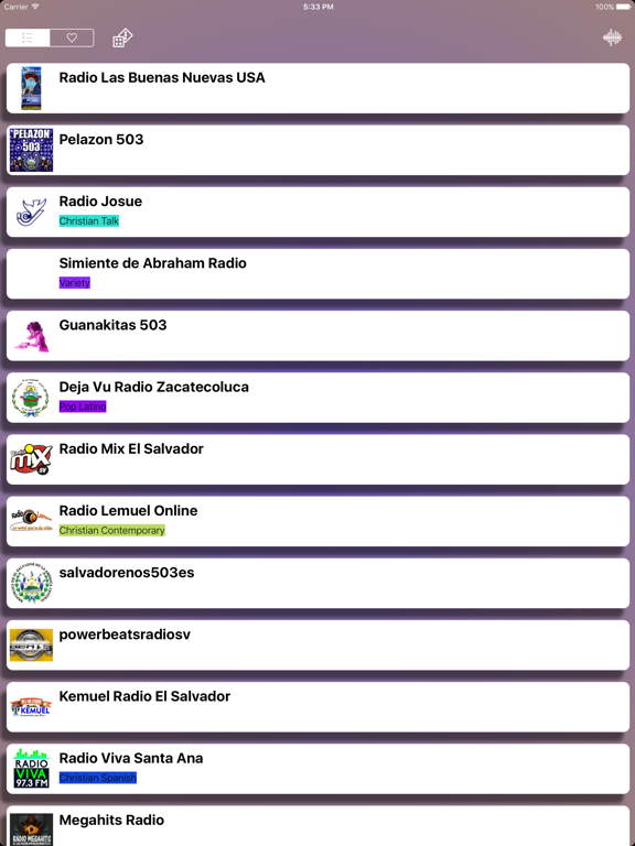 Radio Salvador - Disfruta de las radios de Salvador iPad screenshot 3 - Music app