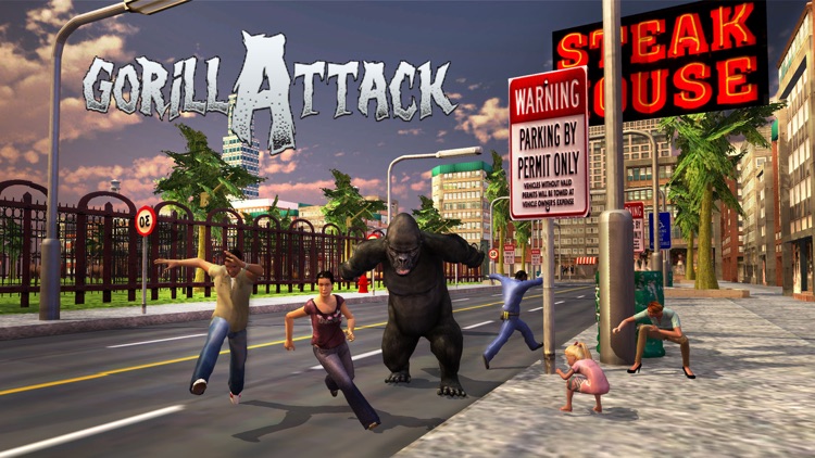 Gorilla Attack Simulator 2016 - Compete and Conquer as African King Kong screenshot-3