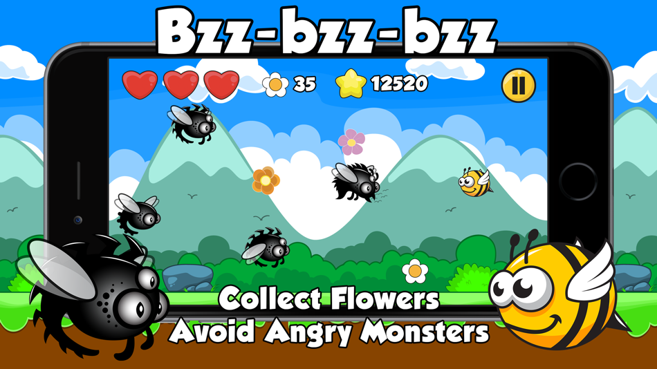 #2. Bzz-bzz-bzz - Accelerometer Arcade Game (iOS) 由: Sergey Pekar