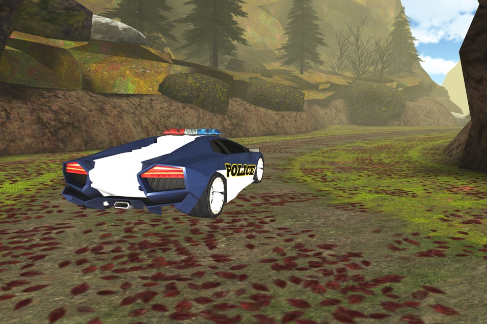 3D Off-Road Police Car Racing  - eXtreme Dirt Road Wanted Pursuit Game FREE screenshot 3