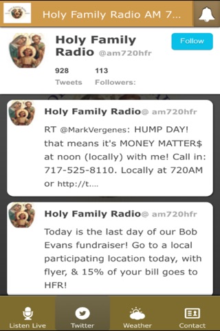 Holy Family Radio AM 720 screenshot 2