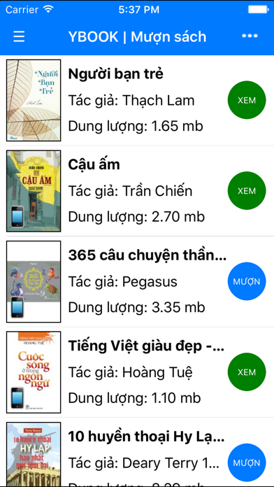 Thư viện Ebook Screenshot