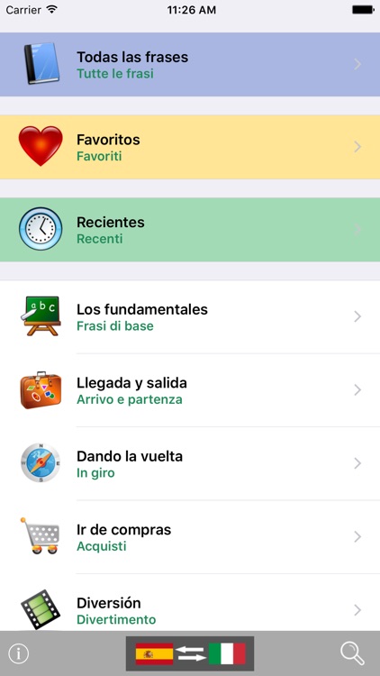 Spanish / Italian Talking Phrasebook Translator Dictionary - Multiphrasebook screenshot-0