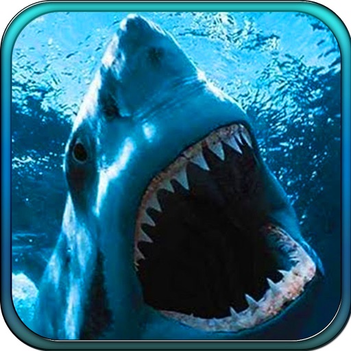 Underwater Shark Attack Spear Fishing Icon