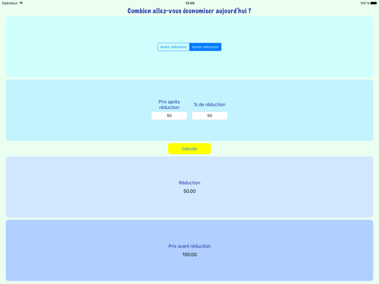 Screenshot #5 pour Soldes et % de Réductions - Calculatrice