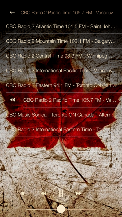 Screenshot #2 pour Canada Music ONLINE Radio from Ottawa
