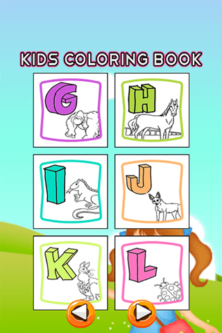 ABC Alphabets Coloring Book - Drawing Pages and Painting Educational Learning skill Games For Kid & Toddler screenshot 2
