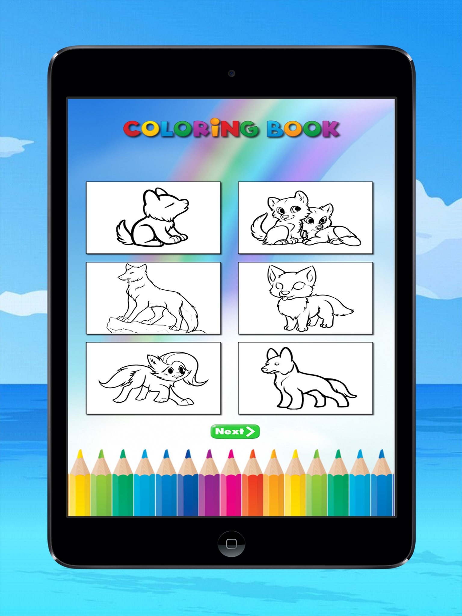 The Wolf Coloring Book: Learn to color and draw a wolf, hyena and more, Free games for children screenshot 7