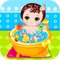 Lovely babies always love bathing after the busy days