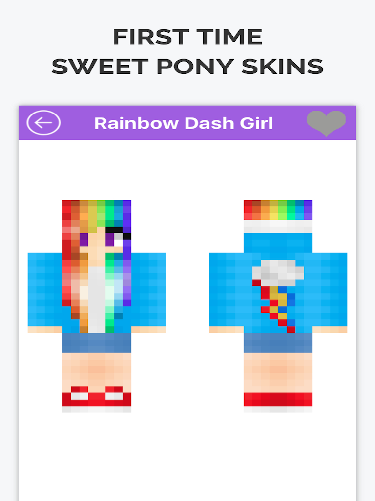 Sweet Pony Skins for Mineraft PE Free