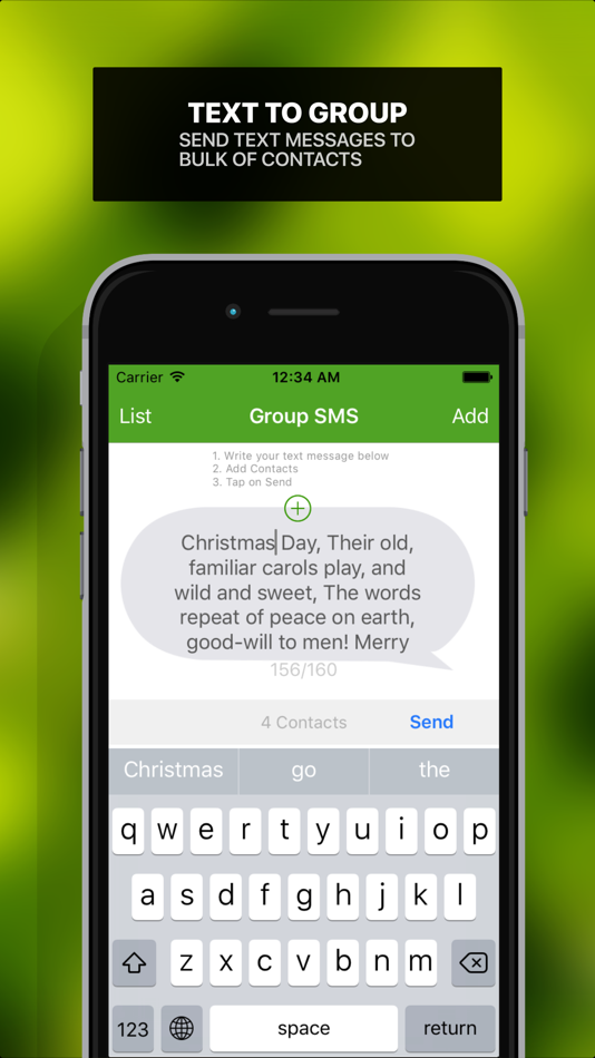 Group SMS - Text 2 group of contacts - 3.2 - (iOS)